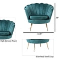 thumbnail image 5 of Chaise longue Plata Import en velours vert avec pieds dorés, 5 of 5