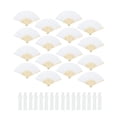 thumbnail image 2 of 16x Hand Fans Bamboo Hand Held Fan for Drawing Blank Paper Folding Fans Bulk for Preschool Supplies Home Party Favors DIY Decoration White, 2 of 8