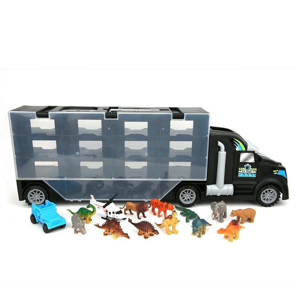 Juguete para niños, camión transportador de animales, transportador de animales deslizante, camión de juguete, funcionalidad versátil
