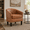 Dark Yellow, variant on Homefun Barrel Accent Chair PU Leather Nailhead Trim Diamond Tufted Back Club Chair for Living Room,Orange