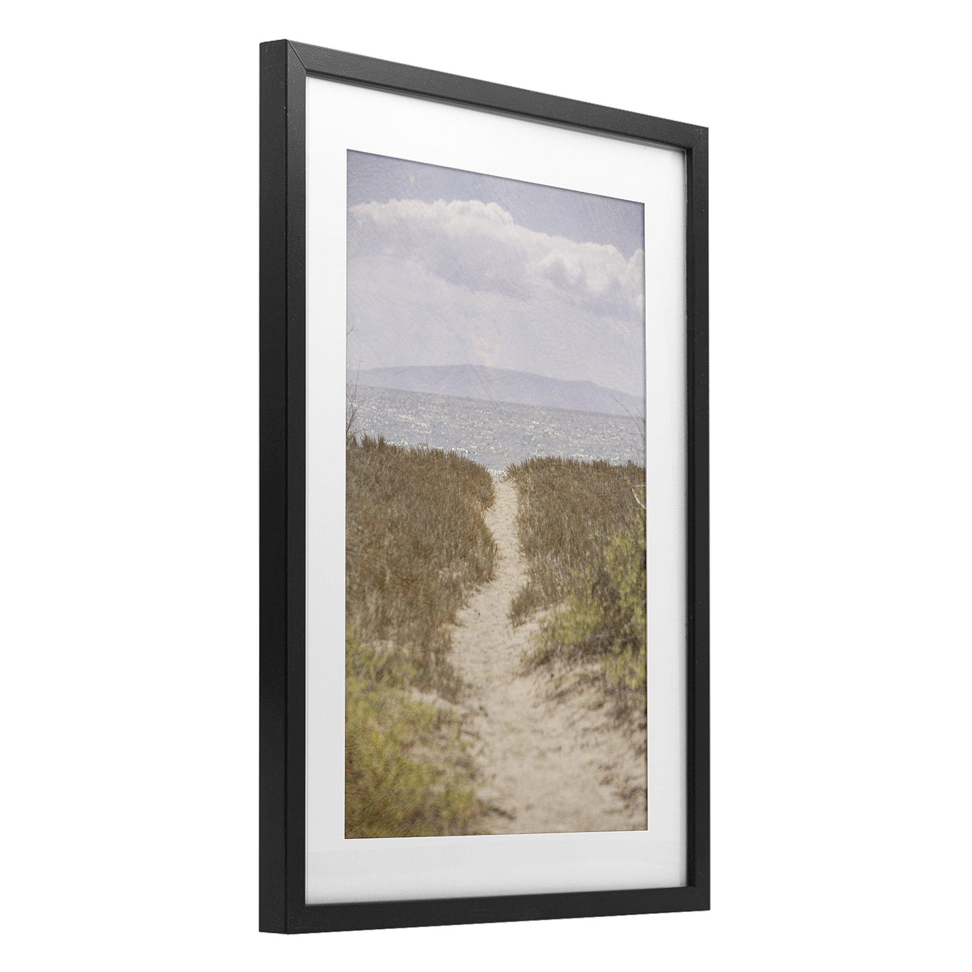 Stupell Industries Path to Misty Ocean Black Framed Print Under Glass, design by Aaron Matheson