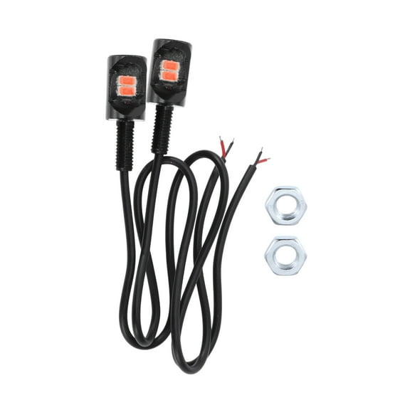 Unique Bargains 2 Pcs License Plate Light 12V Led Tag Lamp for Car Motorcycle Waterproof, Rainproof Red Led Tag Lamp
