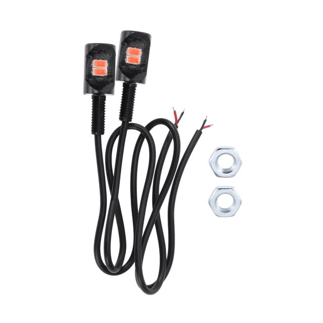 Luces de matrícula de 2 piezas Unique Bargains 12V LED para automóvil y motocicleta, impermeables y a prueba de lluvia, lámpara de etiqueta LED roja