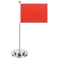 thumbnail image 1 of Soportes de bandera Uxcell Mini para mesa, soportes de bandera, mástil de tono plateado con bandera roja para decoración de suministros de fiesta, 1 of 1