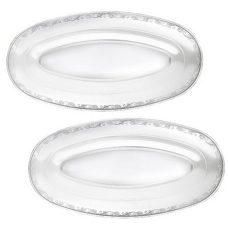 

1 - Party Essentials 17.5 x 9 Oval Tray - Clear