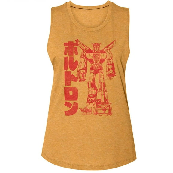 Voltron Katakana Voltron Antique Gold Women's Muscle Tank Top T-Shirt