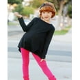 thumbnail image 2 of Girls Soft Cotton Jersey Long Sleeve Shark Bite Tunic | Hot Pink, 2 of 5