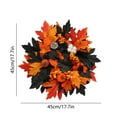 thumbnail image 3 of Loyerfyivos Halloween Door Decorations Home Outside Hello Signs Decor Welcome, Halloween Wreaths for Front Door Outdoor Window Thanksgiving Garland Yard Hanging Vintage Maple Leaves Wreath Decor, 3 of 6