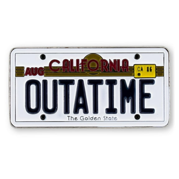 Back to the Future "Outatime" License Plate Enamel Collector Pin