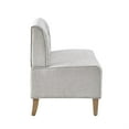 thumbnail image 4 of Linon Hale Tufted Back Fully Upholstered Corner Nook Bench in Light Grey Fabric, 4 of 18