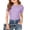 Purple, variant on Fnooota Girls T Shirts, Crew Neck Summer Short Sleeve Knitted Kids Tees Pink Size 14-16