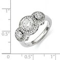 thumbnail image 3 of Sterling Silver Brilliant Embers Rhodium-Plated Cz Ring (Size 7) Made In China qmp419-7, 3 of 3
