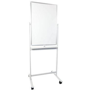 Costway 48x36" Double-Sided Mobile Whiteboard - Magnetic, Height Adjustable, Reversible
