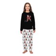 thumbnail image 4 of Santa Playing Hockey Matching Family Christmas Pajamas With Dog, Black Hockey Holiday PJs, Plus Sizes, With Pockets, 4 of 7