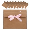 thumbnail image 1 of BESTYASH 50Pcs Kraft Paper Envelopes with Ribbon Bow for Birthday Party and Holiday Cards, 1 of 7
