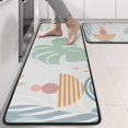 thumbnail image 2 of Kitchen Rugs Sets Of 2,Blue Boho Abstract and Plant Pattern Anti Fatigue Kitchen Mat Rugs Non Slip Washable,Decorative Kitchen Floor Mats for Kitchen,Sink,Laundry,17"x47"+17"x47", 2 of 5