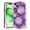 Purple, variant on TECH CIRCLE Stylish Cute Floral Case for iPhone 16 Plus (6.7") 2024 Cell Phone with Wave Edge, Compatible with MagSafe Accessory, Screen Camera Protection, Shockproof Protective Cover, Colorful Red