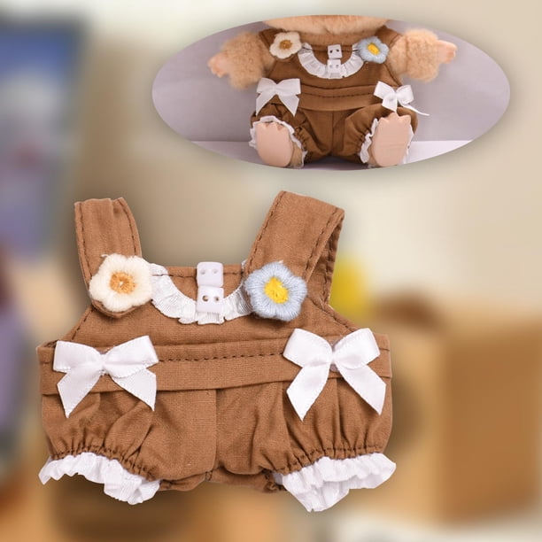 Ropa para Muñecas de 15 Cm, Ropa para Muñecas en Miniatura, Accesorios para Muñecas, Ropa Cómoda para Muñecas de Niña, Pantalones para Muñecas Colgant marrón