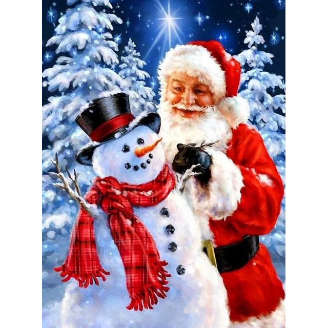 GATYZTORY-pintura de diamantes con marco de Papá Noel, mosaico de diamantes para adultos y niños, regalo, arte de pared, decoración de artesanía para Navidad