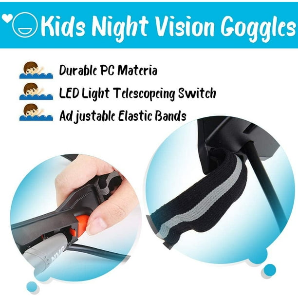 HISRFO Lunettes de vision nocturne pour enfants, lunettes de