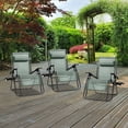 thumbnail image 5 of Four Seasons Courtyard Sunny Isles XL Zero Gravity Outdoor Chairs, 3 Pack, Green, 5 of 9