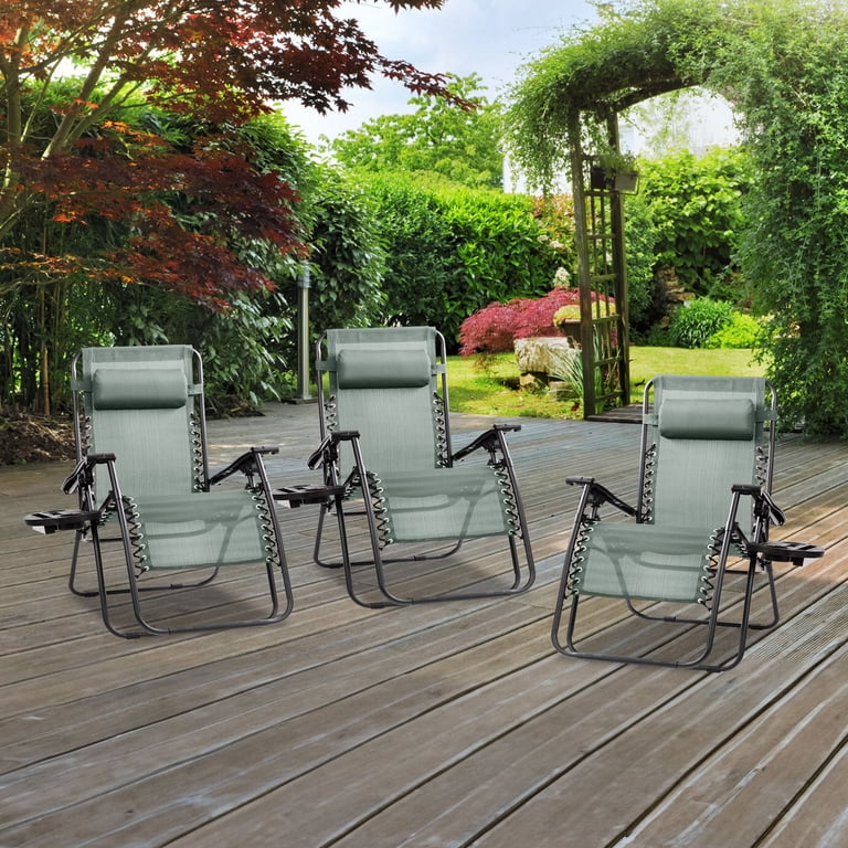 Four Seasons Courtyard Sunny Isles XL Zero Gravity Chair, Green (3