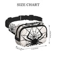 thumbnail image 4 of Fotbe Spiders On The Web 1 Cangurera Cuadrada con Estampado de Doble Capa, Bolsa de Cintura Ajustable Mini para Hombres y Mujeres, 4 of 9