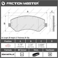 thumbnail image 3 of Friction Master MKD659 Front Semi-Metallic Brake Pads Replacement Set, 3 of 3