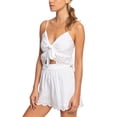 thumbnail image 2 of Roxy Play The Part Crop Cami, White, Medium, 2 of 7