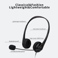 thumbnail image 2 of YAHHU SY490MV Call Center Wired Headset 3.5MM Port With Noise Canceling Microphone Ergonomic Telephone Operator Headphone for Computer Phones Desktop Boxes Black, 2 of 9