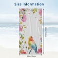 thumbnail image 3 of PHYHOO Floral Butterflies Oversized Quick Dry Microfiber Beach Towel Bird Flowers Orchids Lightweight Sand Free Towel Super Soft &amp; Absorbent for Travel Swimming Sports 30x60in, 3 of 8