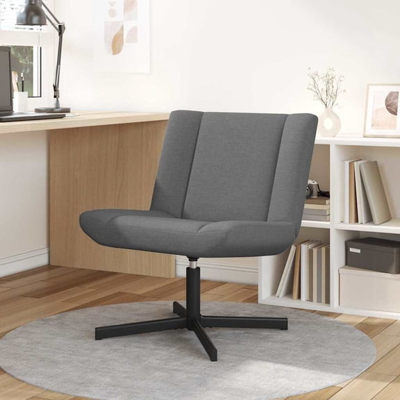 vidaXL Swivel Chair Dark Grey 63 x 75 x 76 cm fabric