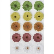 Martha Stewart Dimensional Stickers-Zinnia