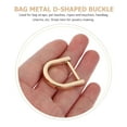 thumbnail image 3 of Beaupretty 4Pcs Golden D Ring Buckles Durable Zinc Alloy Bag Hardware Accessories for Backpack Strap, 3 of 5