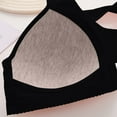 thumbnail image 6 of Qwertyu Daisy Bras for Seniors, Front Snap Closure Wireless Bra, Breathable Cotton Full Coverage Comfort Bra for Older Women, No Underwire Black 36, 6 of 6