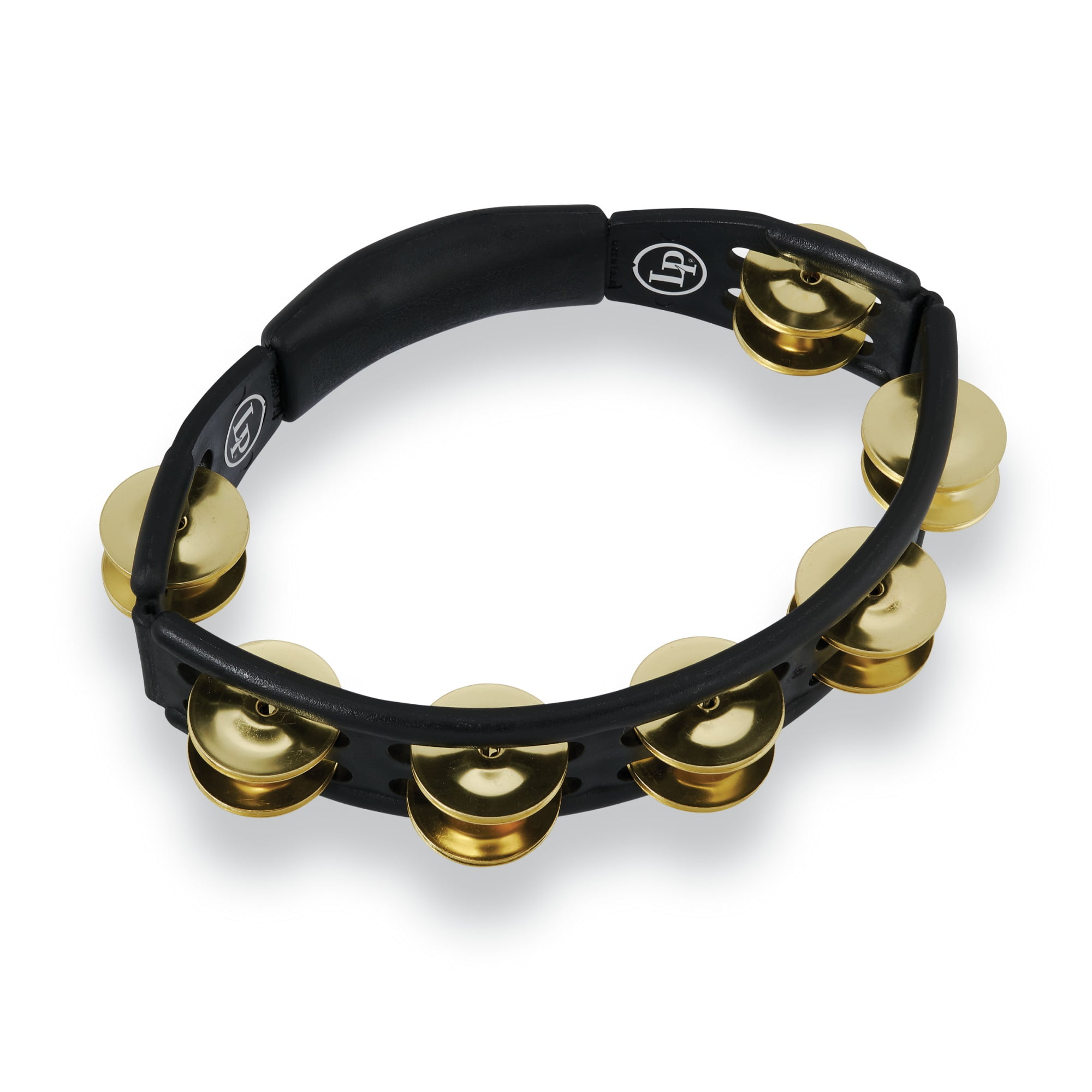 Latin Percussion LP170 Cyclops Hand Held Tambourine w/Brass Jingles, Black