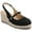 Black, variant on Women's Asmyna Espadrille Round Toe Ankle Strap Wedges