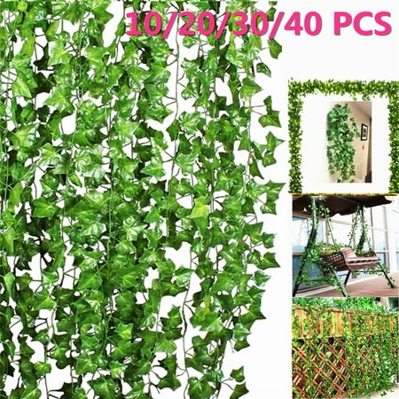 Vine 21 Artificial Trailing Ivy Vine Leaf Ferns Greenery Garland Plants Foliage Flowers 6ft 180cm 10/20/30/40 Pcs ()