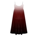 thumbnail image 5 of Kagetolytai Summer Dresses for Women 2024 Women's Summer Fashion Gradient Loose Splicing Casual Beach Tank Dresses Womens Summer Dresses Wine S, 5 of 5