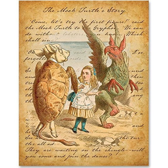 Alice in Wonderland - The Mock Turtle's Story - 11x14 Unframed Alice in Wonderland Print