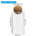 thumbnail image 2 of Contenedor de Almacenamiento de Vidrio Uxcell de 40oz con Tapón de Corcho Esférico Tarro de Vidrio de Cocina Tarros de Dulces Frascos Decorativos de Vidrio (20x9cm), 2 of 5