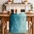 thumbnail image 2 of Table Runner 72 Inches Long for Kitchen Dining, Blue Teal Ombre Dresser Scarf Farmhouse, Dining Table Decorations for Wedding/Parties, Coastal Beach Modern Abstract Art 16 x 72 In, 2 of 8