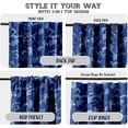 thumbnail image 3 of Vargottam 84 Inch Rod Pocket/Back Tab Cotton Curtains for Windows and Doors - Light Filtering Cotton - Light Filtering Drapes For Doors - Set of 2 Panels, 52"x84" - Floral & Leaf Print (Blue), 3 of 8