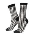 thumbnail image 1 of Fotbe Houndstooth Black And White Calcetas Largas con Estampado para Hombre y Mujer – Calcetas de Compresión Transpirables y Elásticas, Viajar y Uso Diario Talla 5-11, 1 of 6