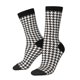 thumbnail image 1 of Balery Houndstooth Black And White Calcetas Largas con Estampado para Hombre y Mujer – Suaves y Transpirables, Talla Única (US 5-11), 1 of 6