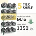 thumbnail image 6 of Ktaxon 5-Tier Wire Shelving Unit, Steel Storage Rack for Garage Office Kitchen Forest Green, 30" W x 14" D x 60" H, 6 of 20