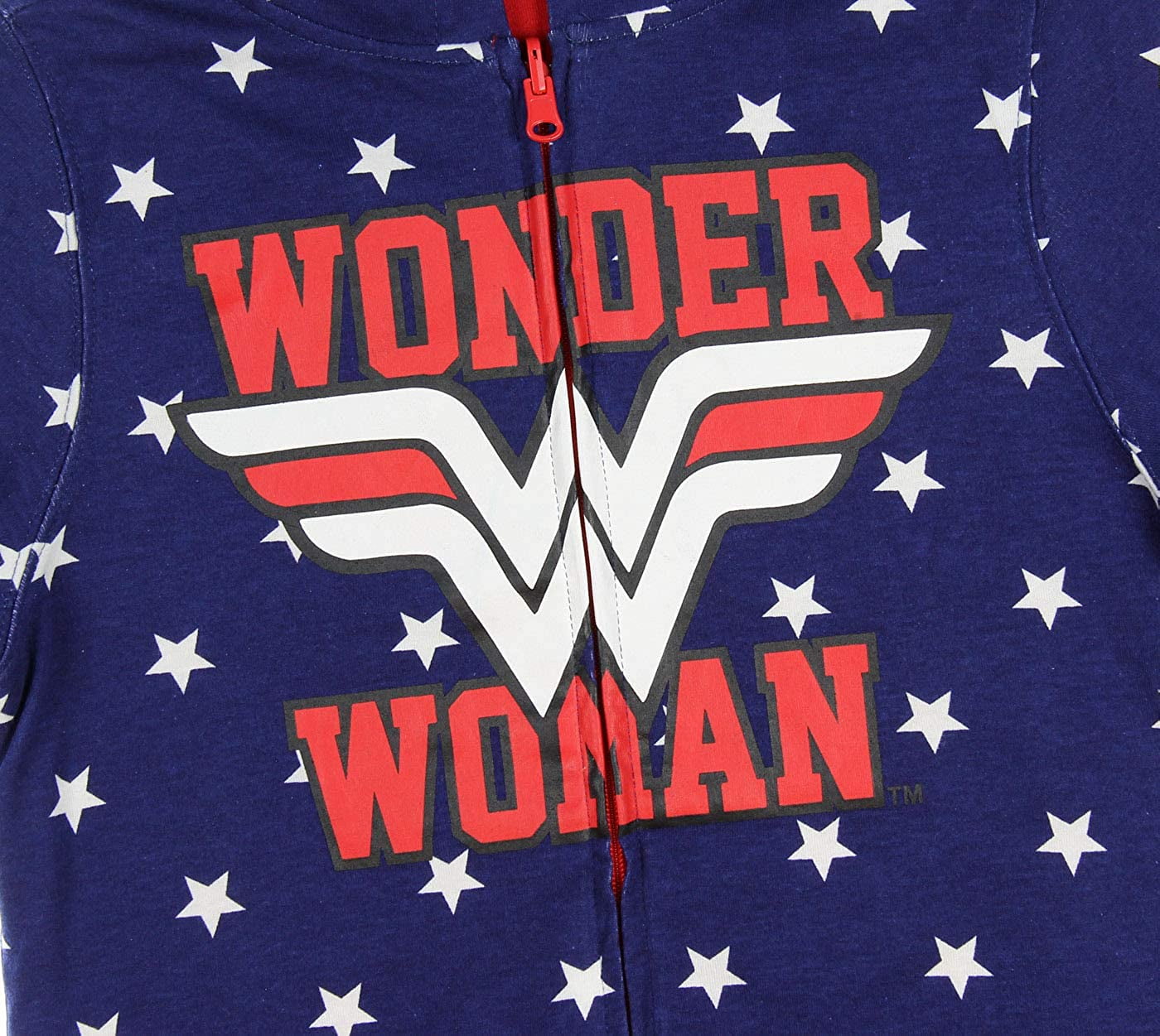 Juniors Comics Hoodie DC Wonder Reversible Up Sweatshirt Zip Woman