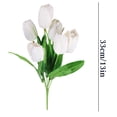 thumbnail image 2 of Hvmvliv Artificial Flowers 1Pc Artificial Mini Tulips Silk Flowers Wedding Flower Arrangements Home Decoration Faux Tulip Bouquet Lifelike Spring Centerpiece Decor White, 2 of 9