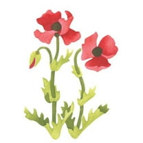 Large Poppy Flower Wall Stencil SKU #3214B by Designer Stencils