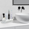 thumbnail image 2 of Ceramic Toothbrush Holder for Bathroom Counter, Cute Cat Design Organizer with 4 Slots, Space Saving Toothbrush and Razor Storage for Small Spaces, Easy Clean Glazed Cera, 2 of 6